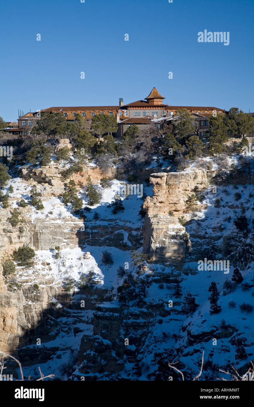 Grand Canyon National Park Arizona The historic El Tovar Hotel on the south rim of the Grand Canyon Stock Photo