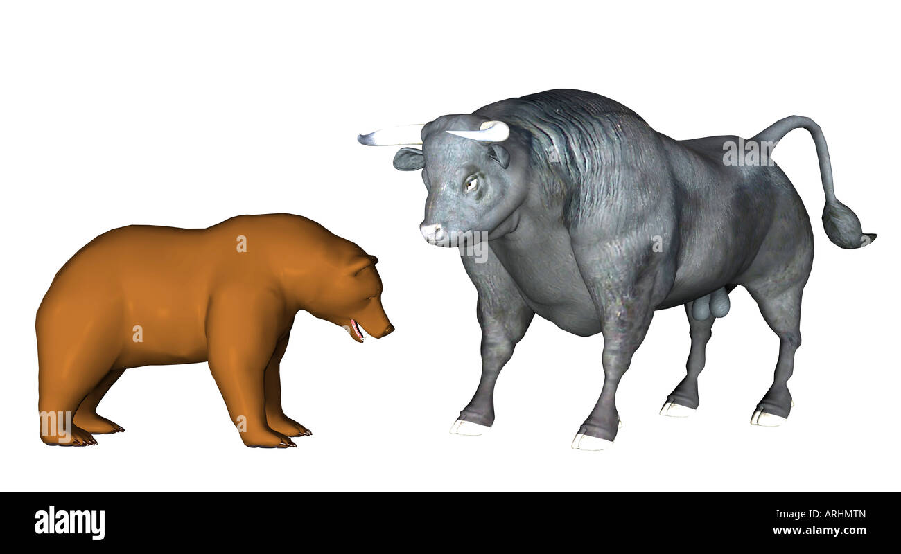 bull market and bear market Stock Photo