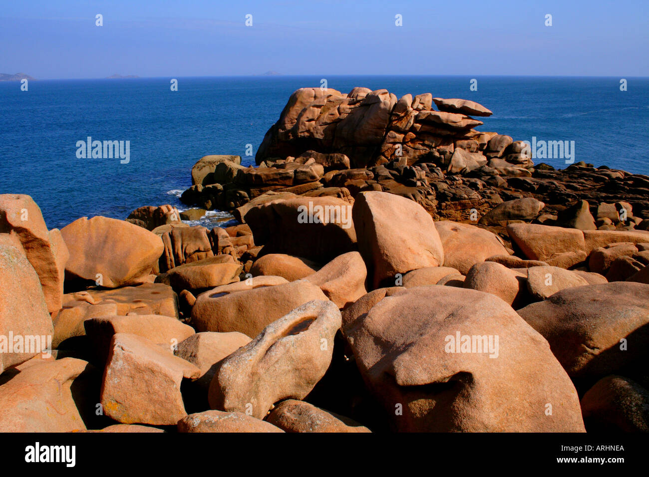 Cote De Granit Rose, Brittany, France Stock Photo - Alamy