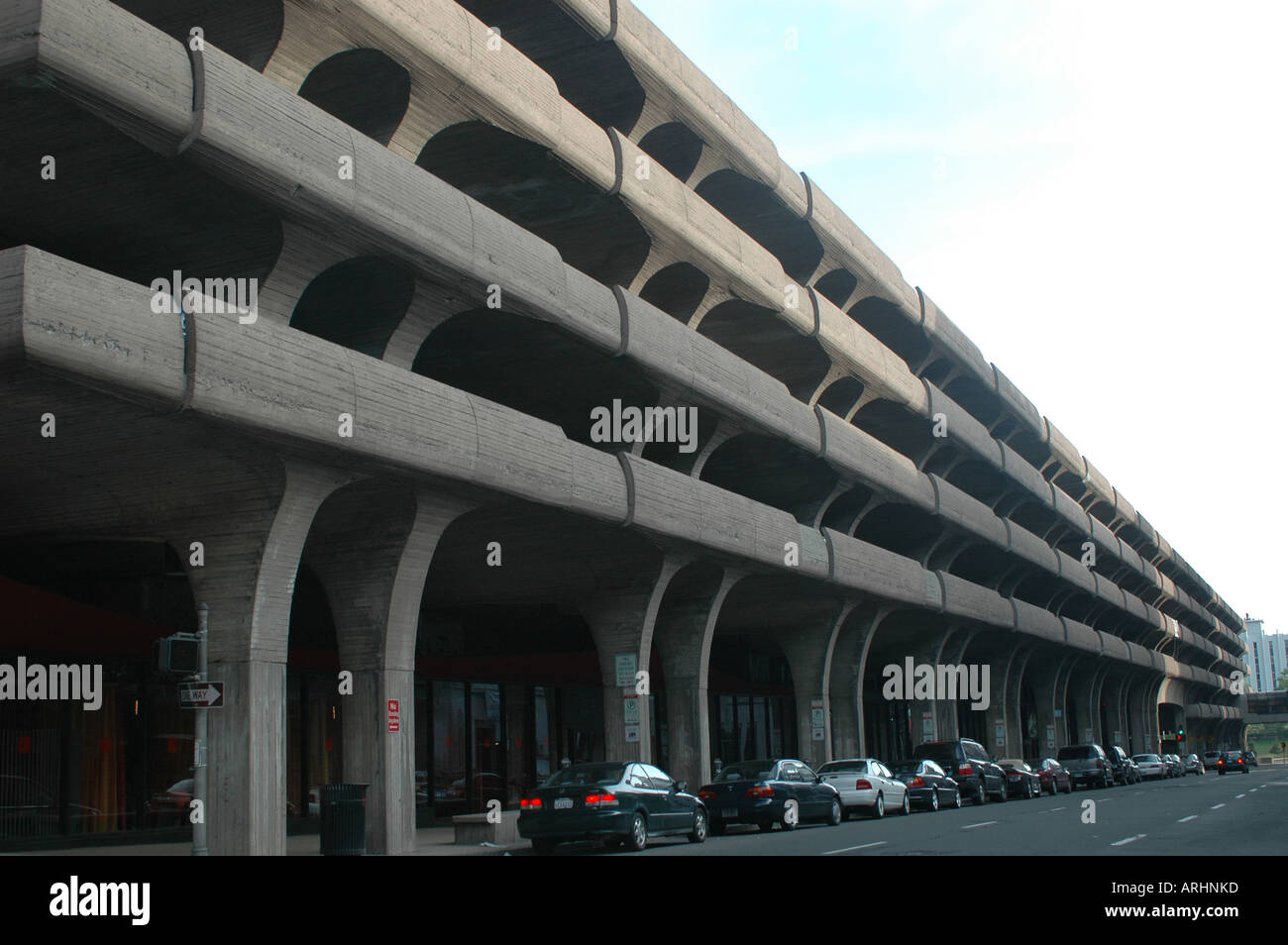 Temple Street Parking Garage New Haven Connecticut Stock Photo