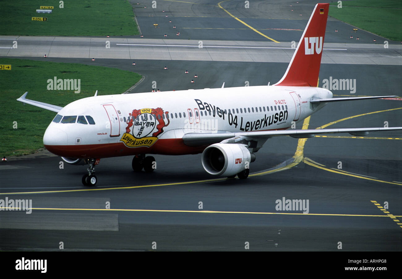 LTU International Airways Airbus A320 (Bayer Leverkusen) at Dusseldorf
