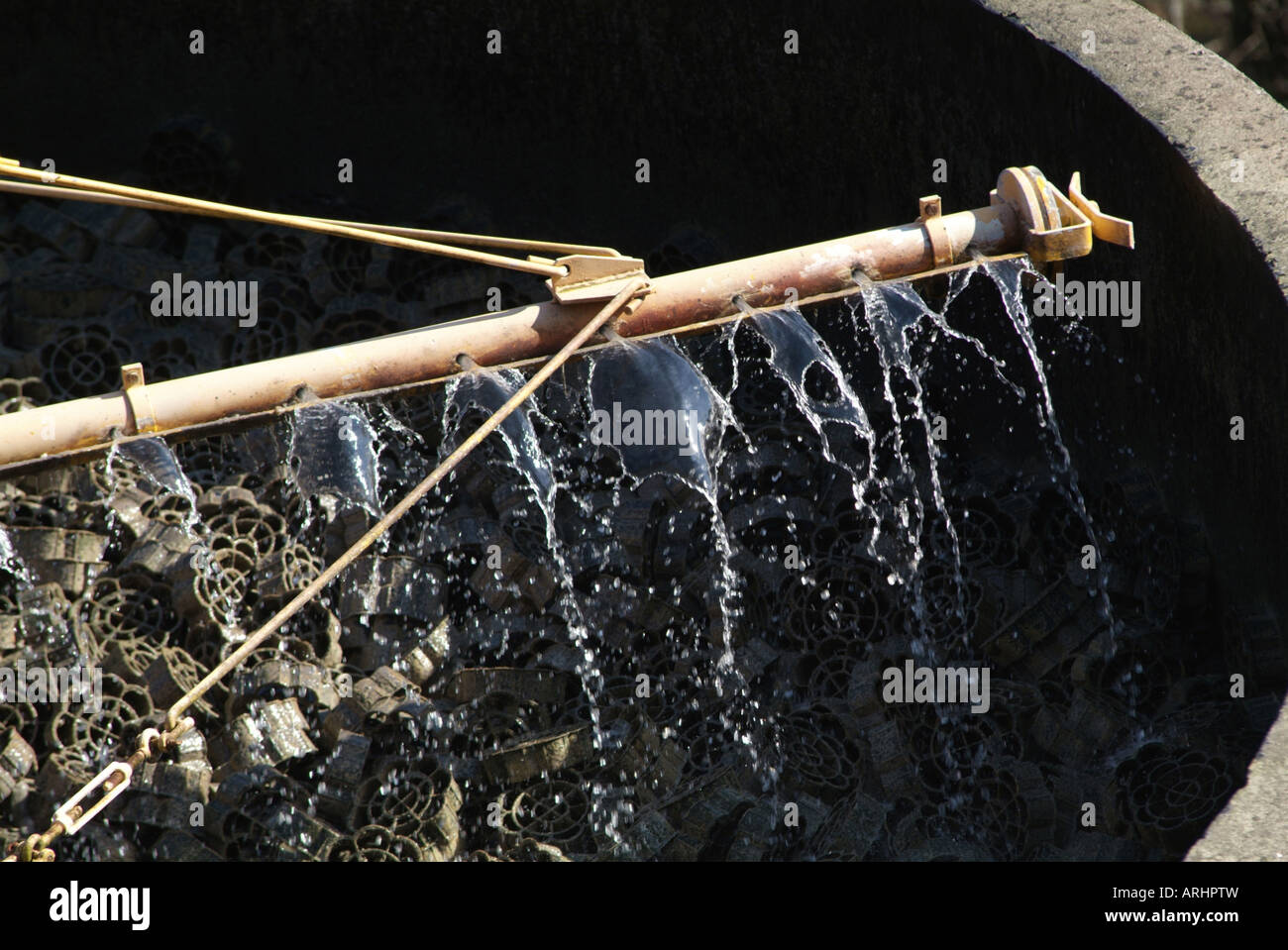 tricking filter in a sewage treatment works Stock Photo