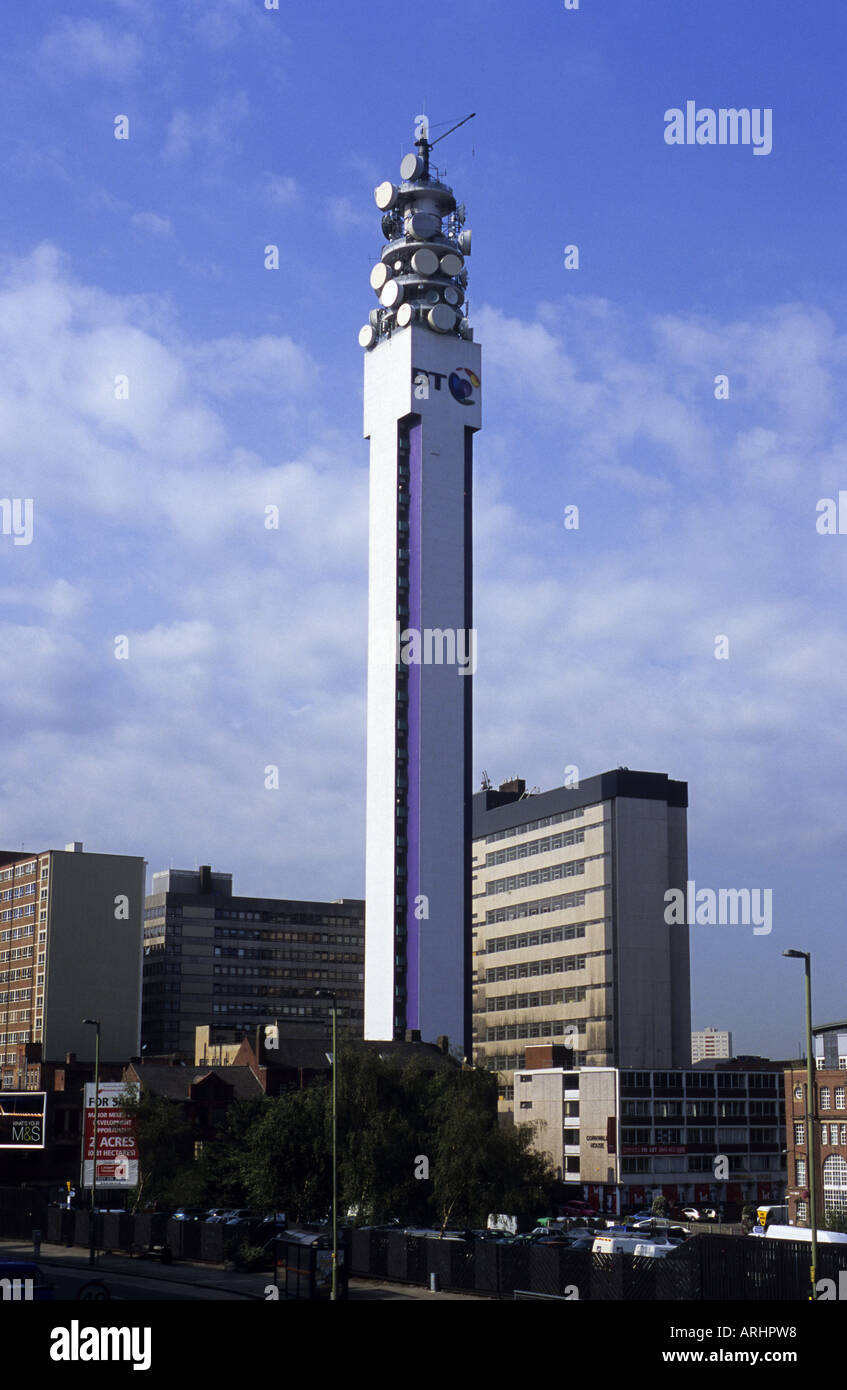 Telecom Tower seen from Snow Hill railway station, Birmingham, West Midlands, England, UK Stock Photo