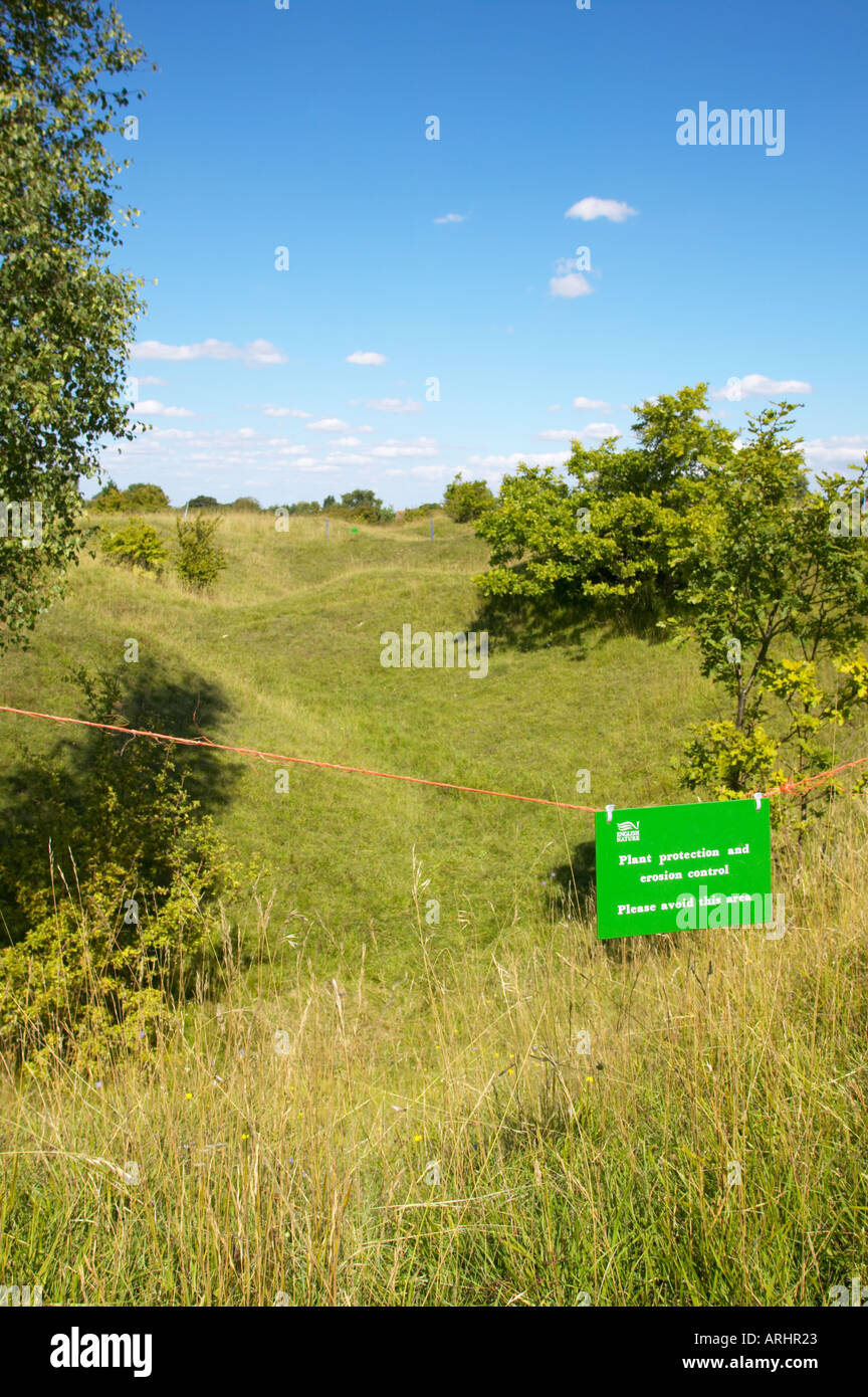 Barnack Hills and Holes national nature reserve Cambridgeshire erosion ...