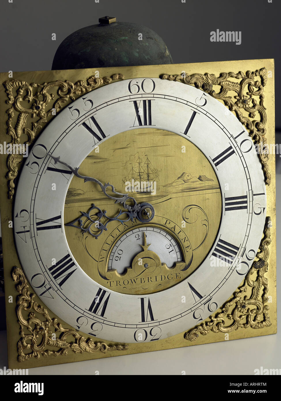 30 hour longcase clock movement and dial by William Paine circa 1770