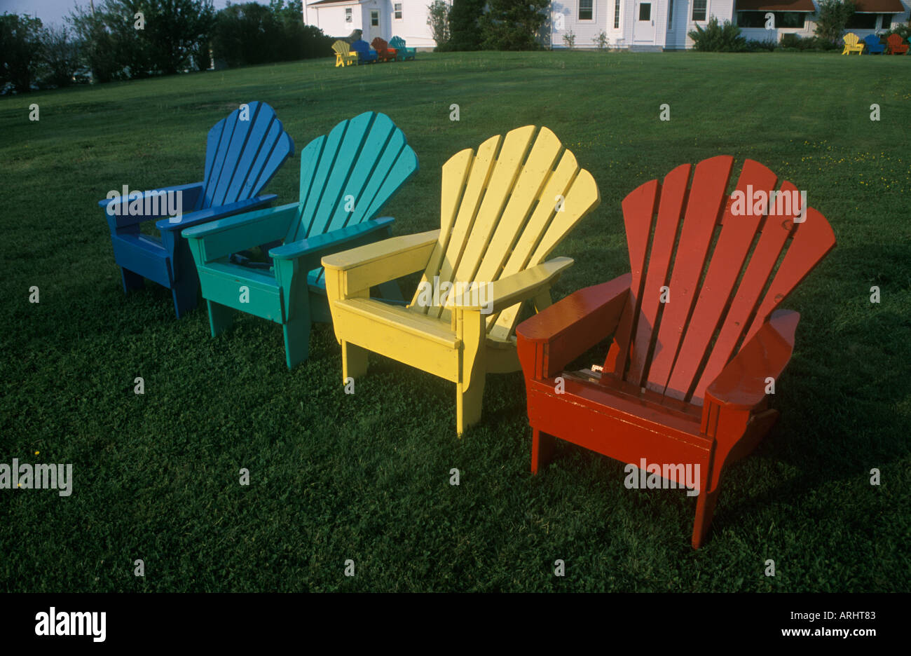 Garden chairs Keltic Lodge Ingonish Beach Cape Breton Island Nova