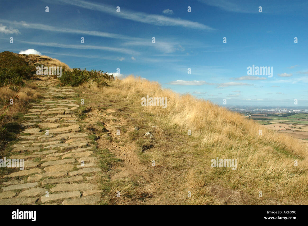 Toppings Path Path to Roseberry Topping North Yorks Stock Photo - Alamy