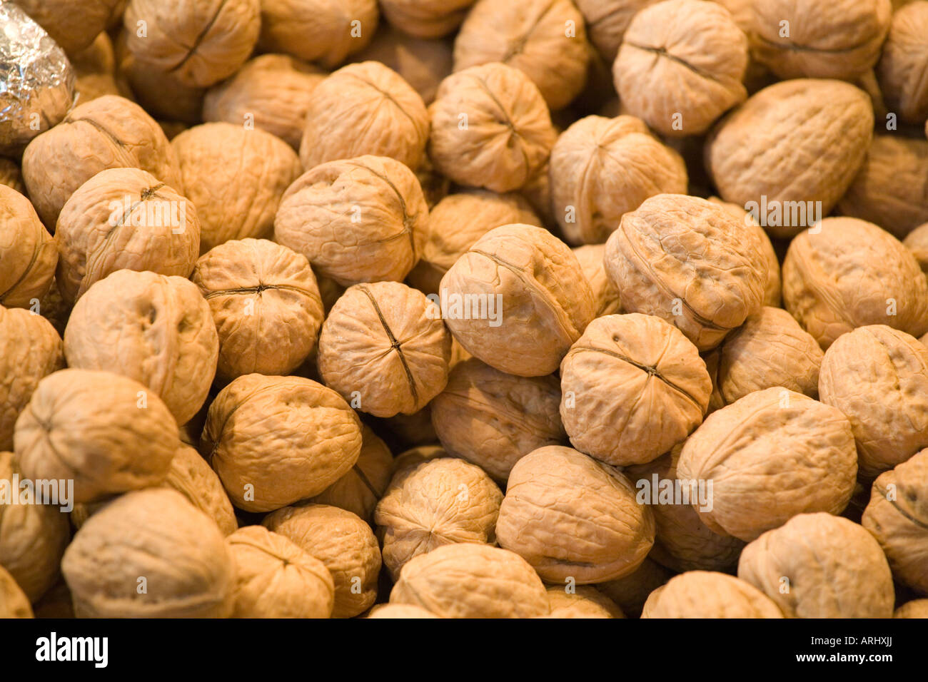 nuts in la boqueria market Stock Photo