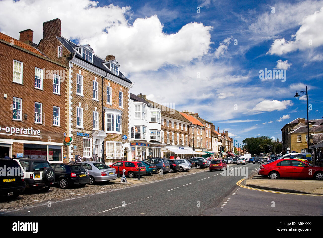High Street Stokesley Market Town North Yorkshire Stock Photo Alamy