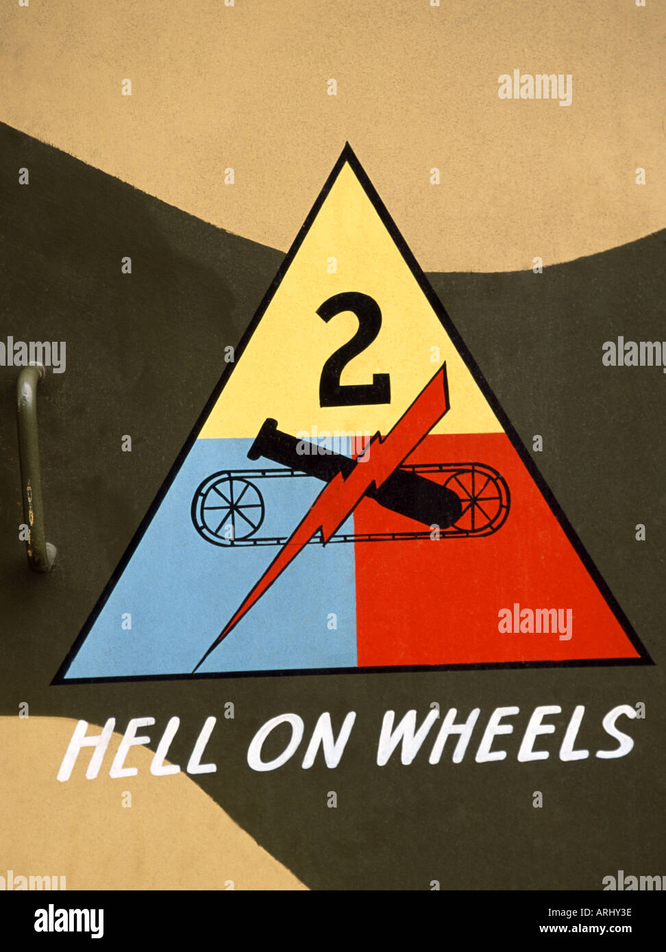 Military Insignia Us Army World War Two Hell On Wheels Stock Photo