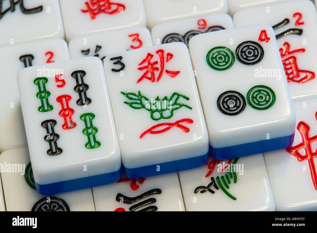 Mahjong board game Stock Photo