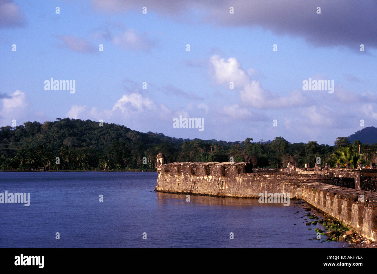 Fuerte San Jéronimo Spanish colonial fort, Portobelo, Panama, Central America Stock Photo