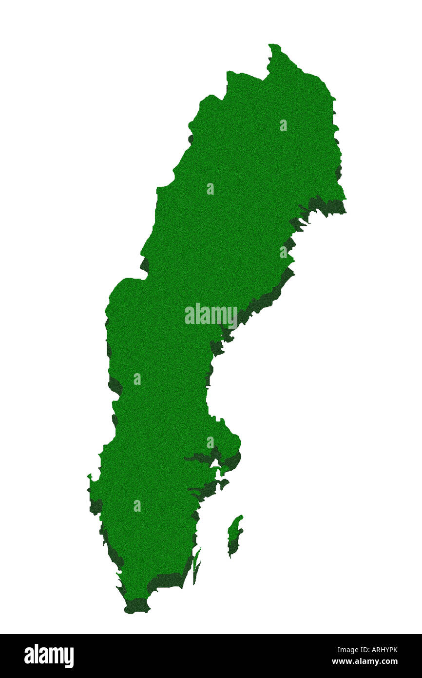 Outline map of Sweden Stock Photo - Alamy