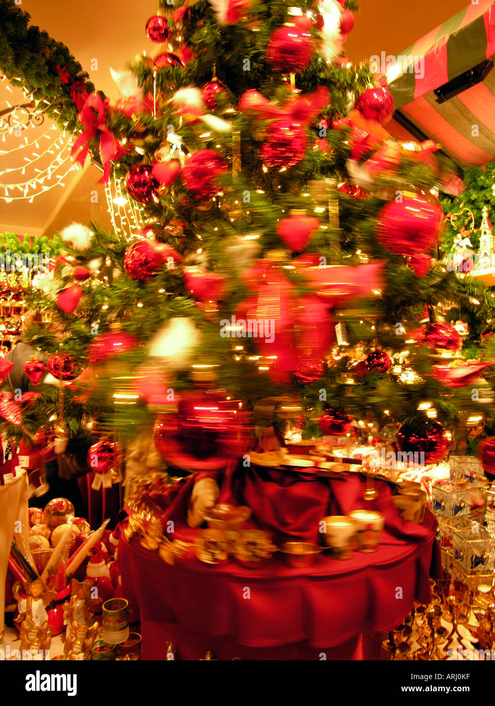 Christmas decoration Christmas tree on Christmas fair of Nuremberg