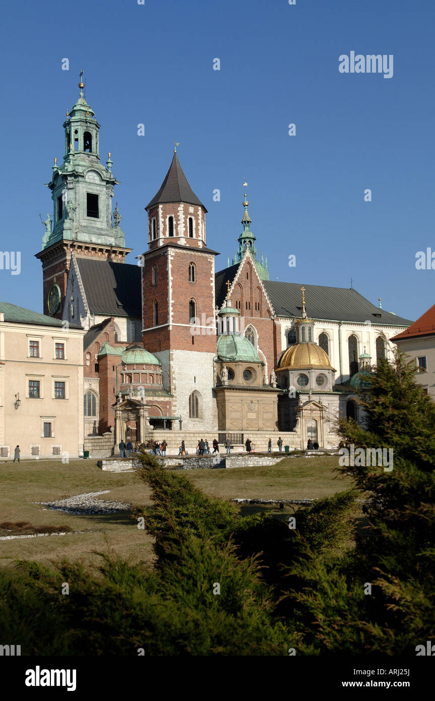 Wawel Hill cathedral Krakow Poland Stock Photo