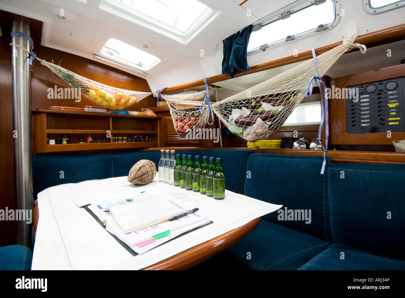 Sailboat salon Stock Photo