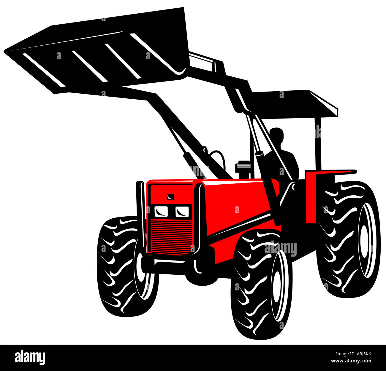 Front loader isolated on white background Stock Photo Alamy