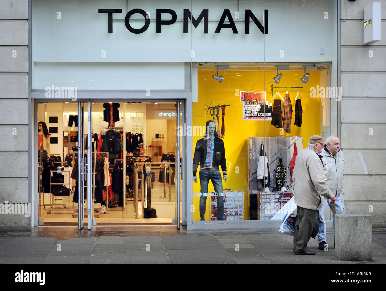 Glasgow High Street Shops Topman Stock Photo Alamy