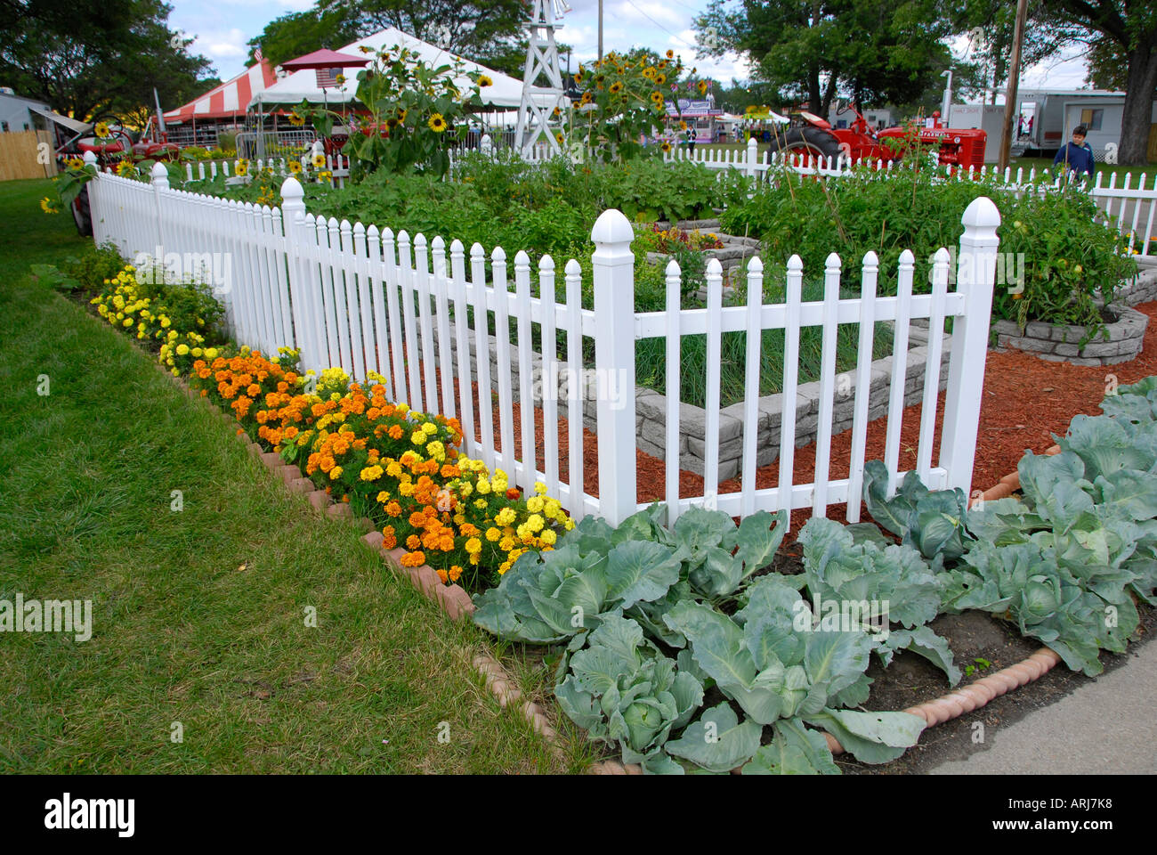 Home vegetable Garden on display at the Michigan State Fair Held at