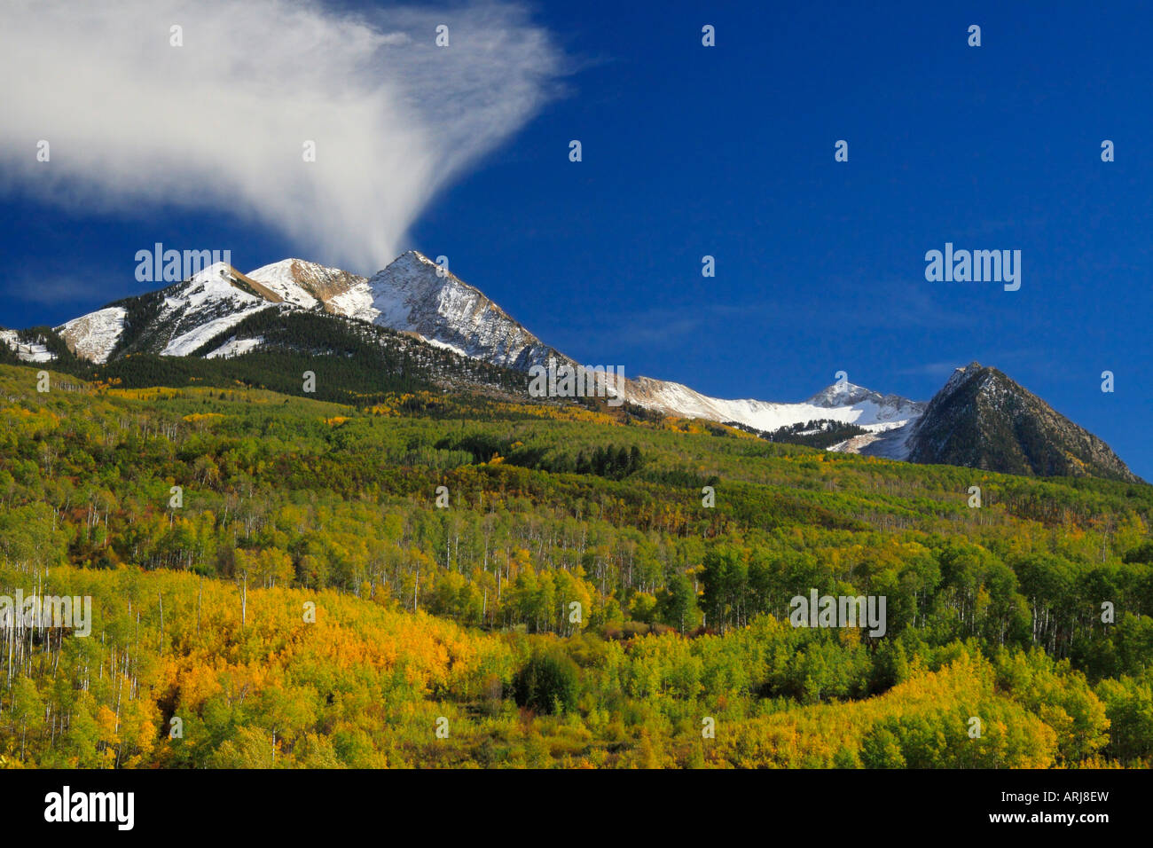 Chair Mountain And Ragged Peak Paonia Colorado Usa Stock