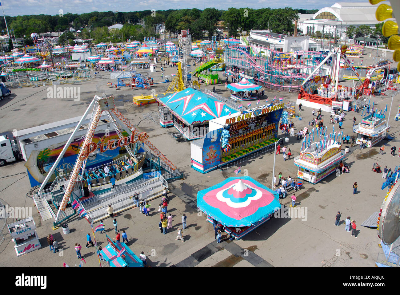 The midway at Michigan State Fair Held at Detroit Michigan MI Stock
