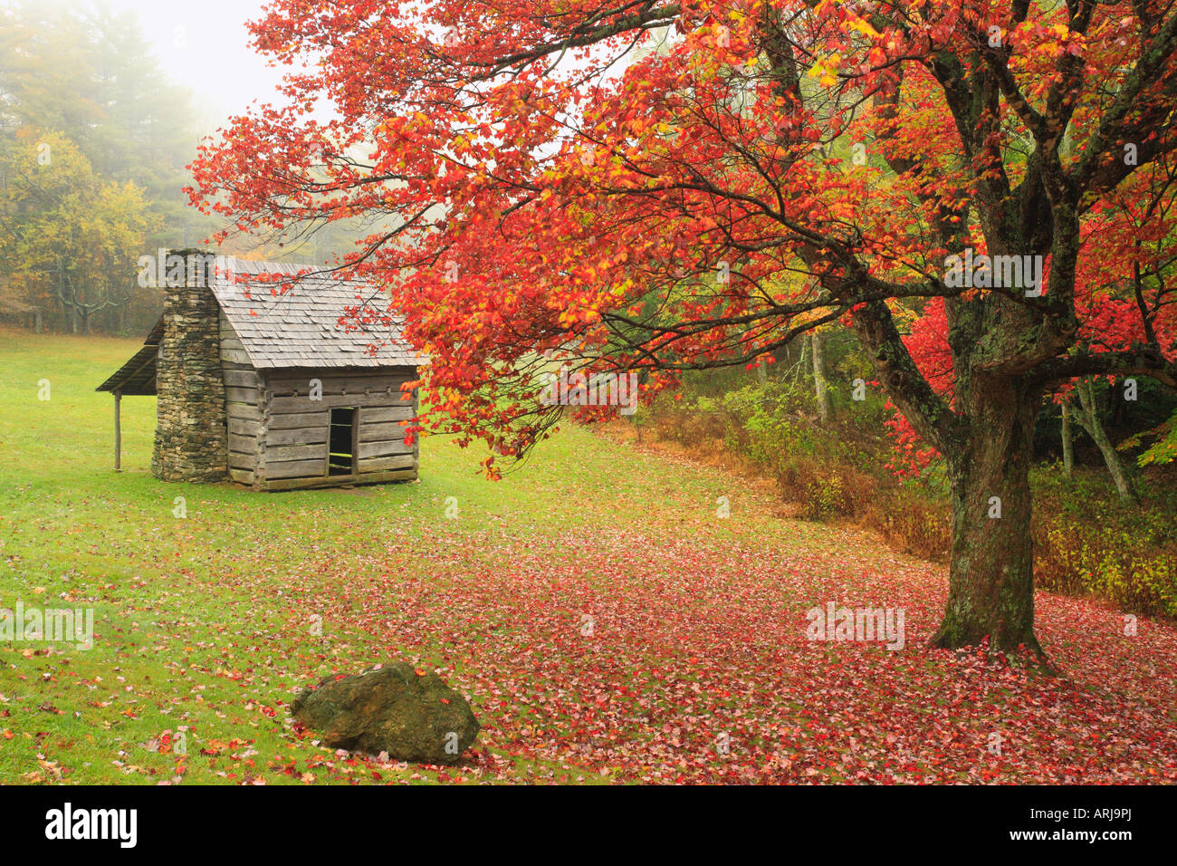 Cabin E B Jeffress Park Blue Ridge Parkway Blowing Rock