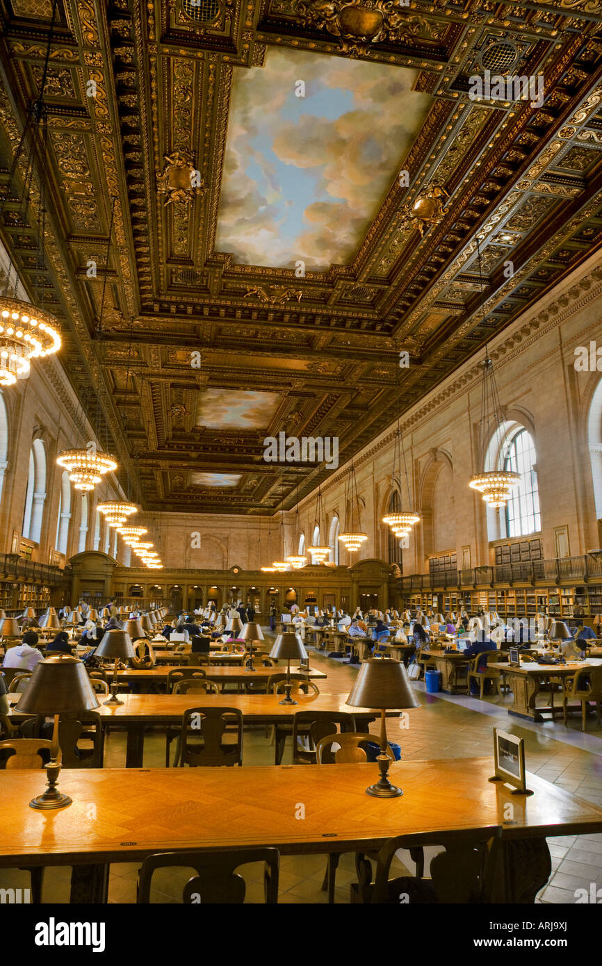 New york public library reading room hires stock photography and