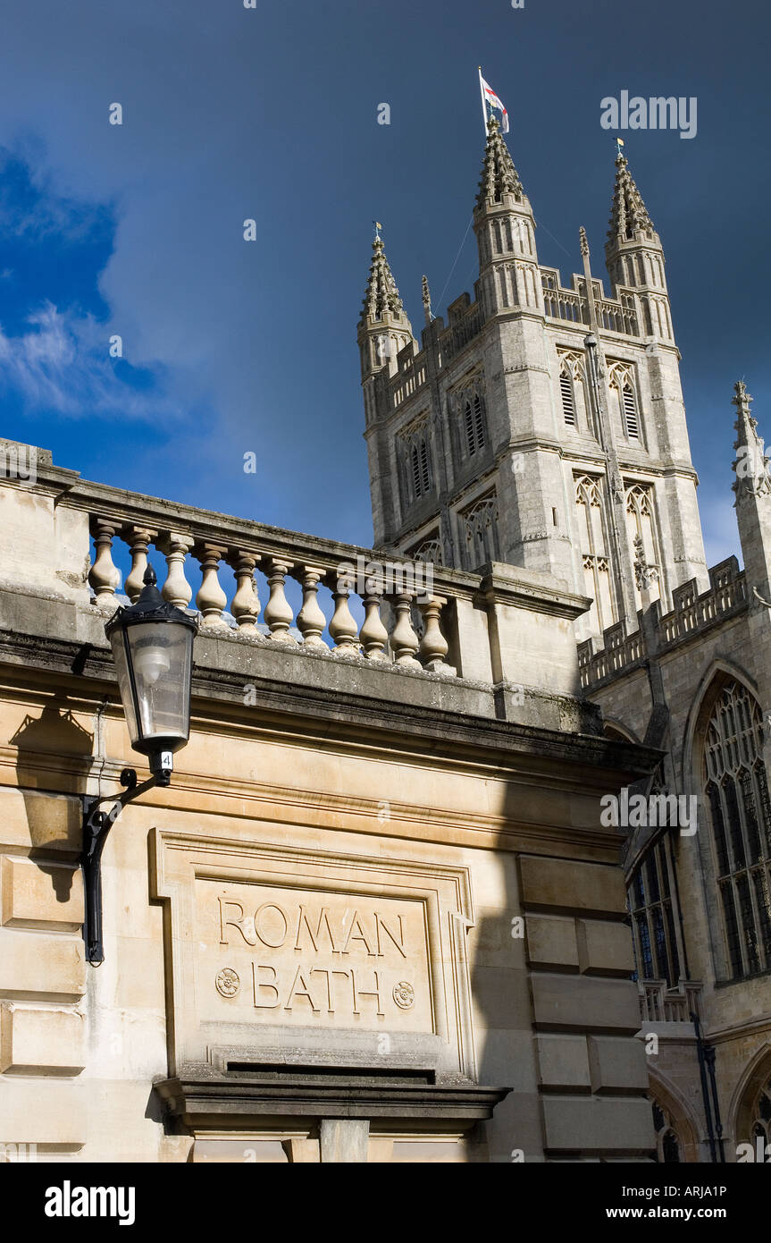 A view of the historic Abbey in the centre of Bath, Somerset, England Stock Photo
