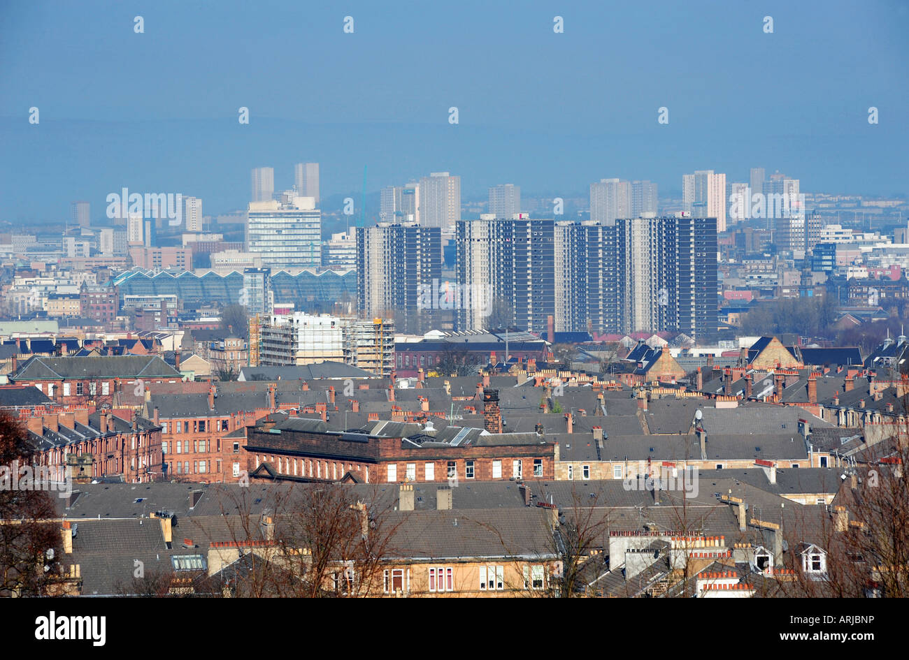 View of Glasgow South Side from Queen's Park looking towards The