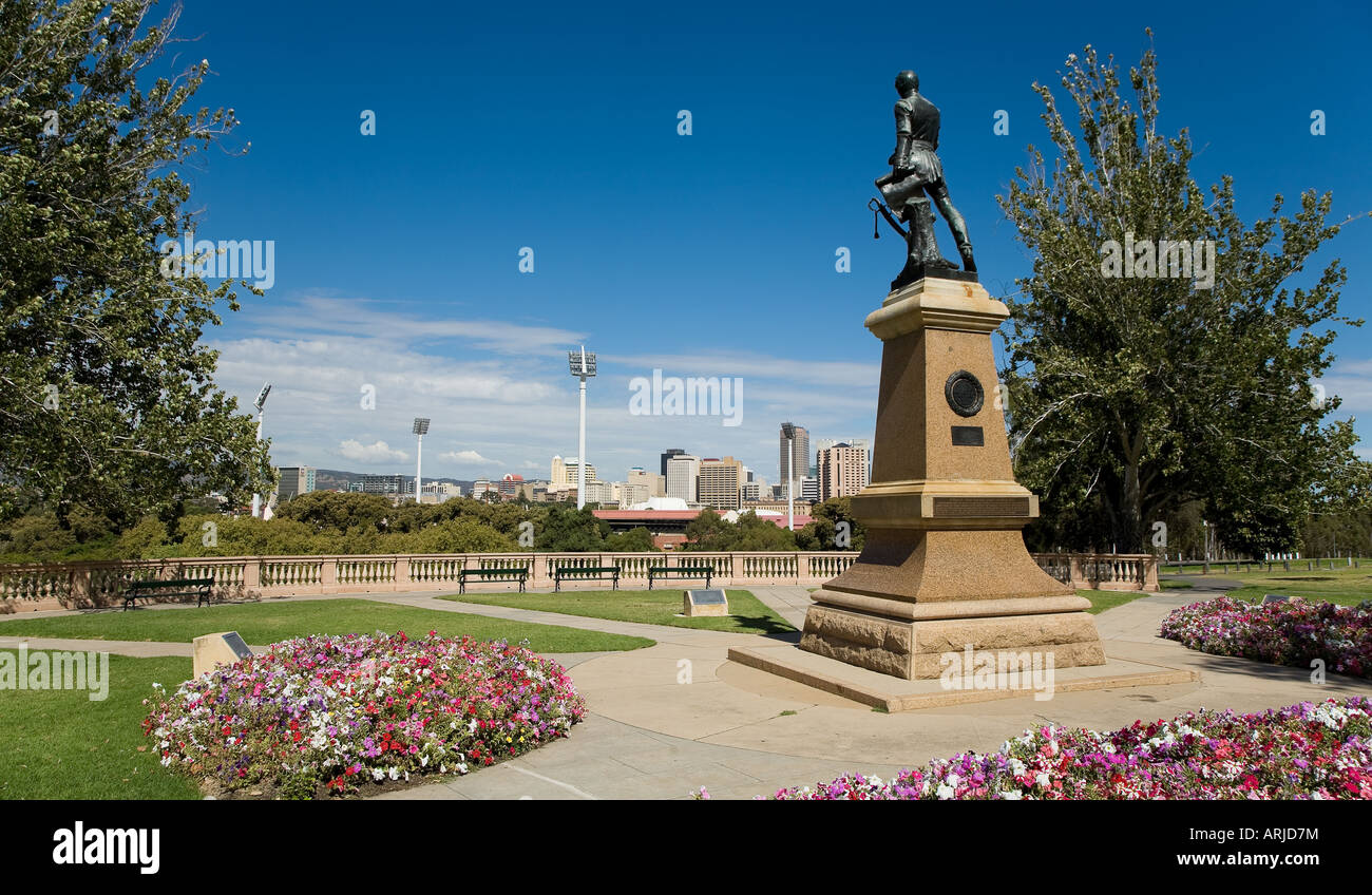 Statue of Colonel William Light Adelaide South Australia Stock Photo