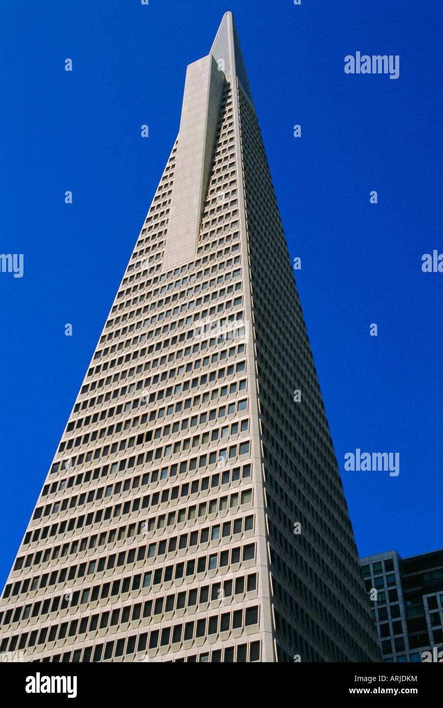 The TransAmerica Pyramid, at 260m the tallest building in San Francisco, California, USA Stock Photo