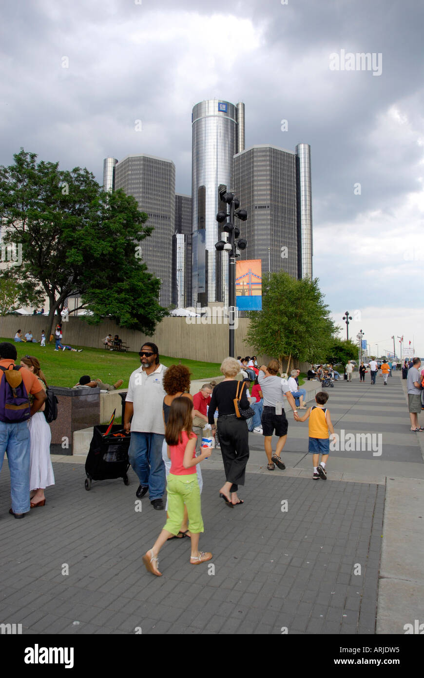 Detroit Jazz fest a downtown Detroit Michigan annual weekend event Stock Photo