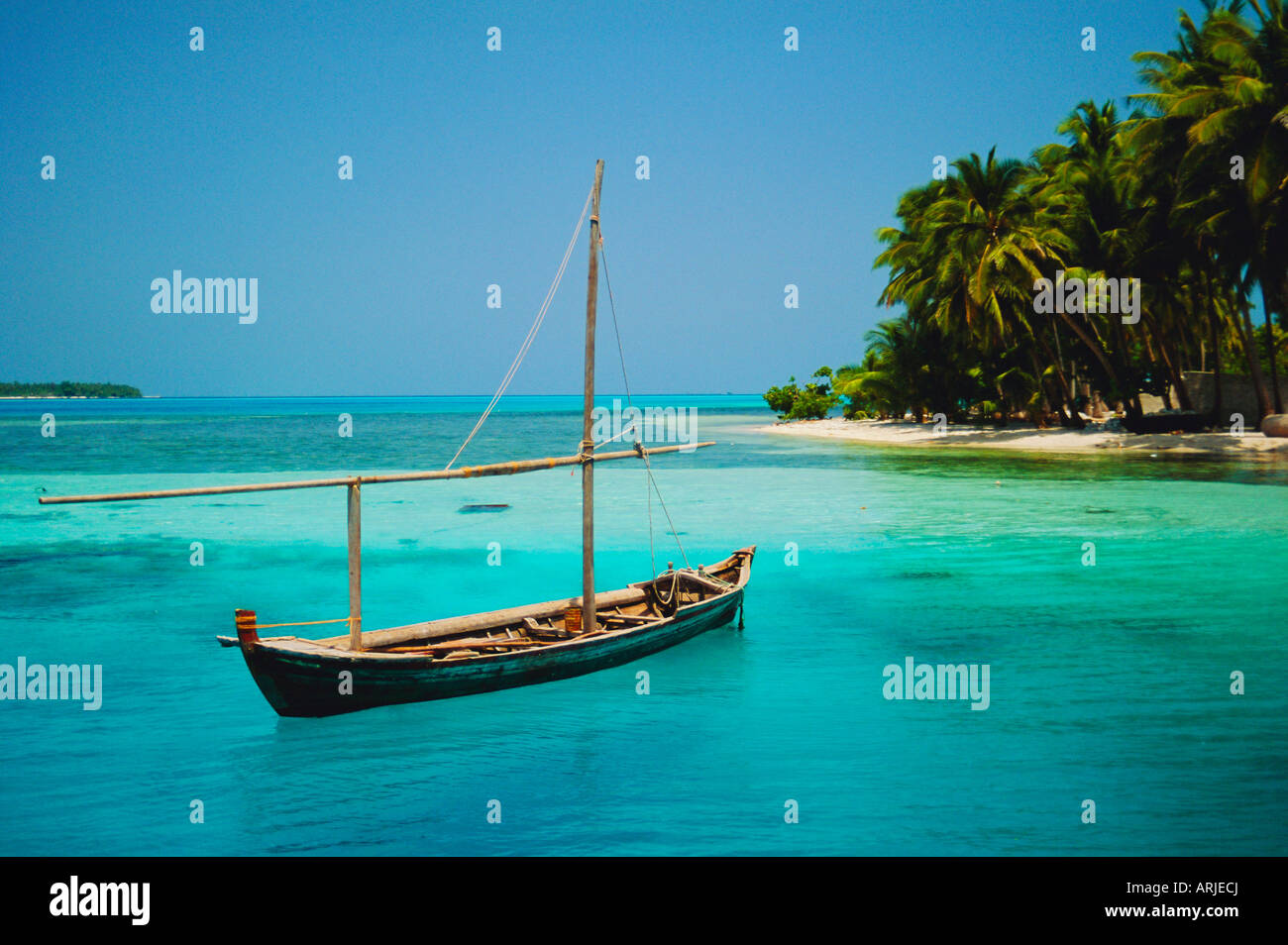 The island of Guriadu, Maldives Stock Photo