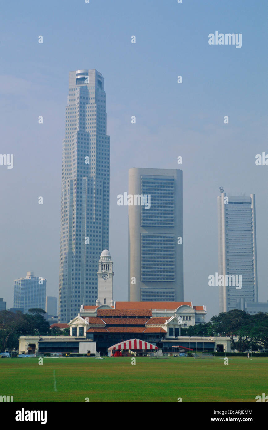 The Padang and the Singapore Cricket Club, Singapore Stock Photo