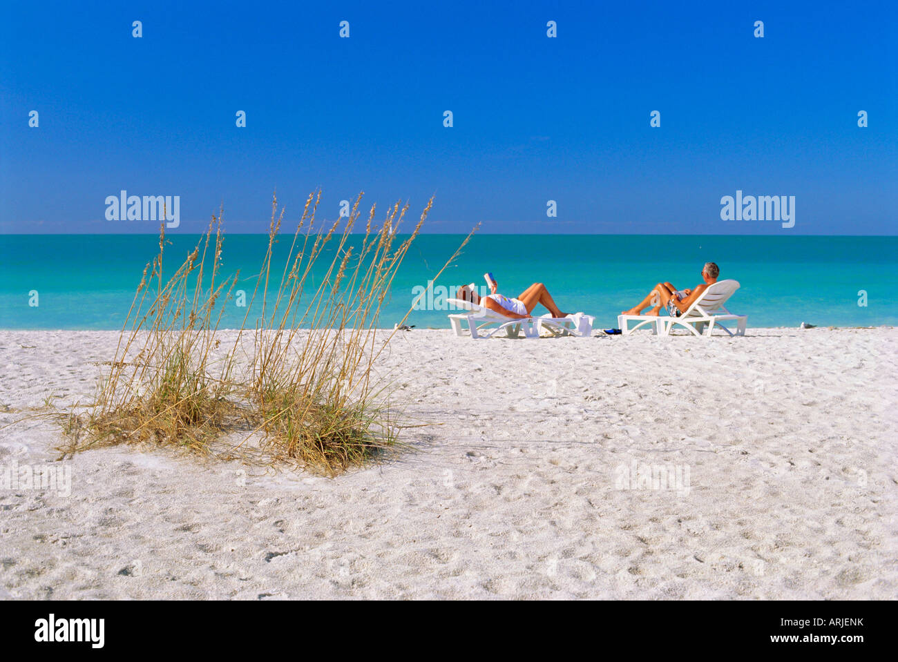 Gulf Coast beach, Anna Maria Island, north of Longboat Key, Florida, USA Stock Photo