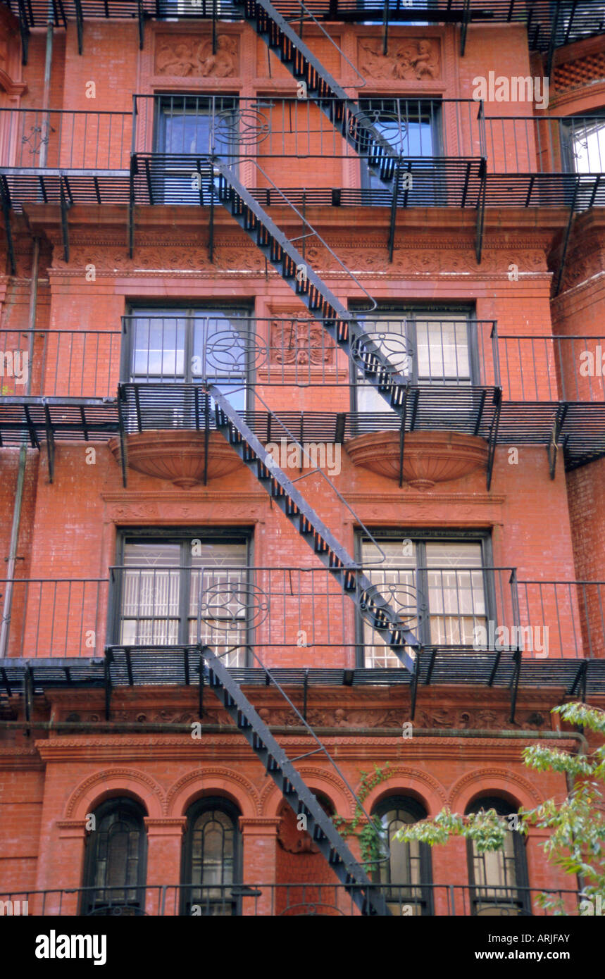 Apartment fire escapes, Brooklyn, New York, NY, USA Stock Photo Alamy