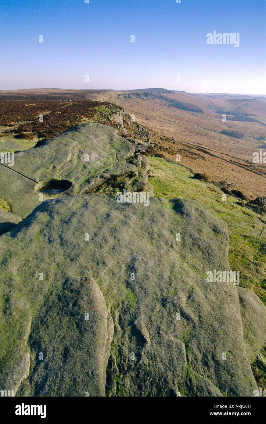 Stanage Edge Rocks Rock patterns, Peak District National Park, Stanage Edge, Derbyshire ...
