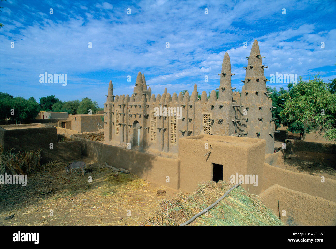 Mosque, Bozo Village, Mali Stock Photo
