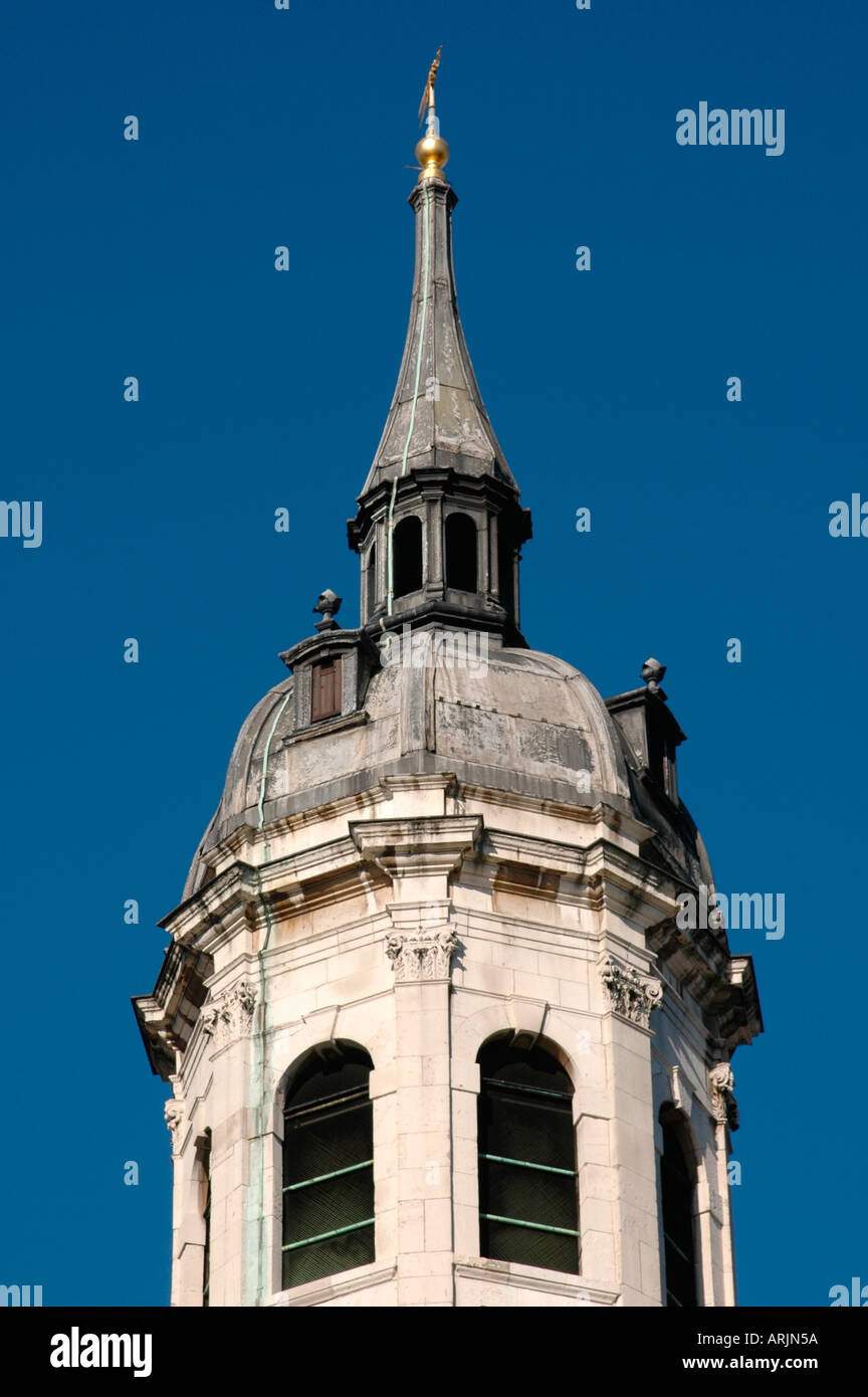 Spire of the church of St Magnus the Martyr Stock Photo