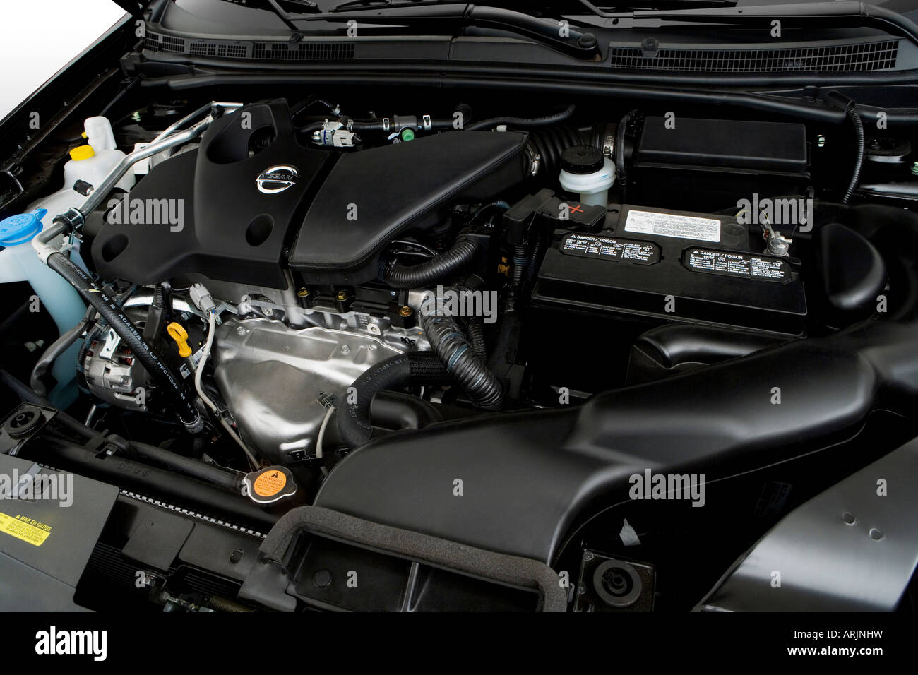 2008 Nissan Sentra SE-R spec-V in Black - Engine Stock Photo