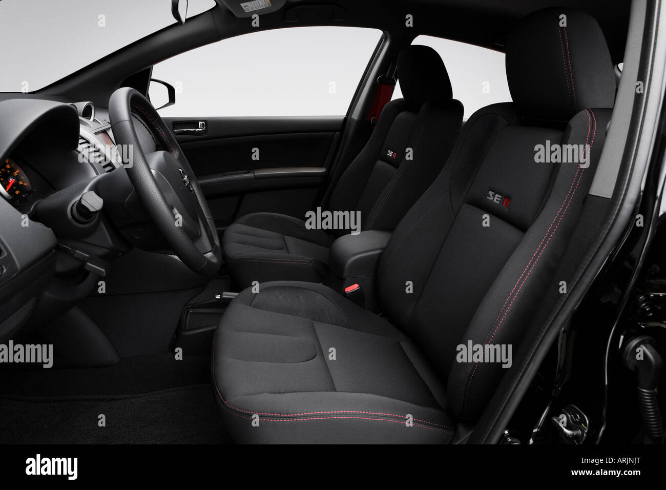 2008 Nissan Sentra SE-R spec-V in Black - Front seats Stock Photo