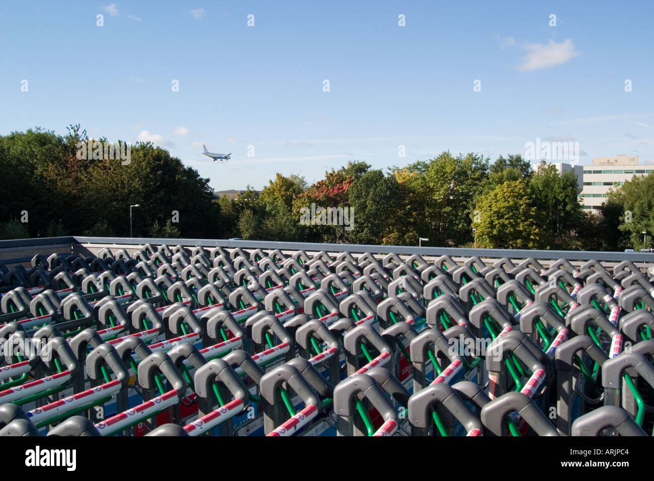 Luggage trolleys Gatwick Airport London England 2005 Stock Photo Alamy