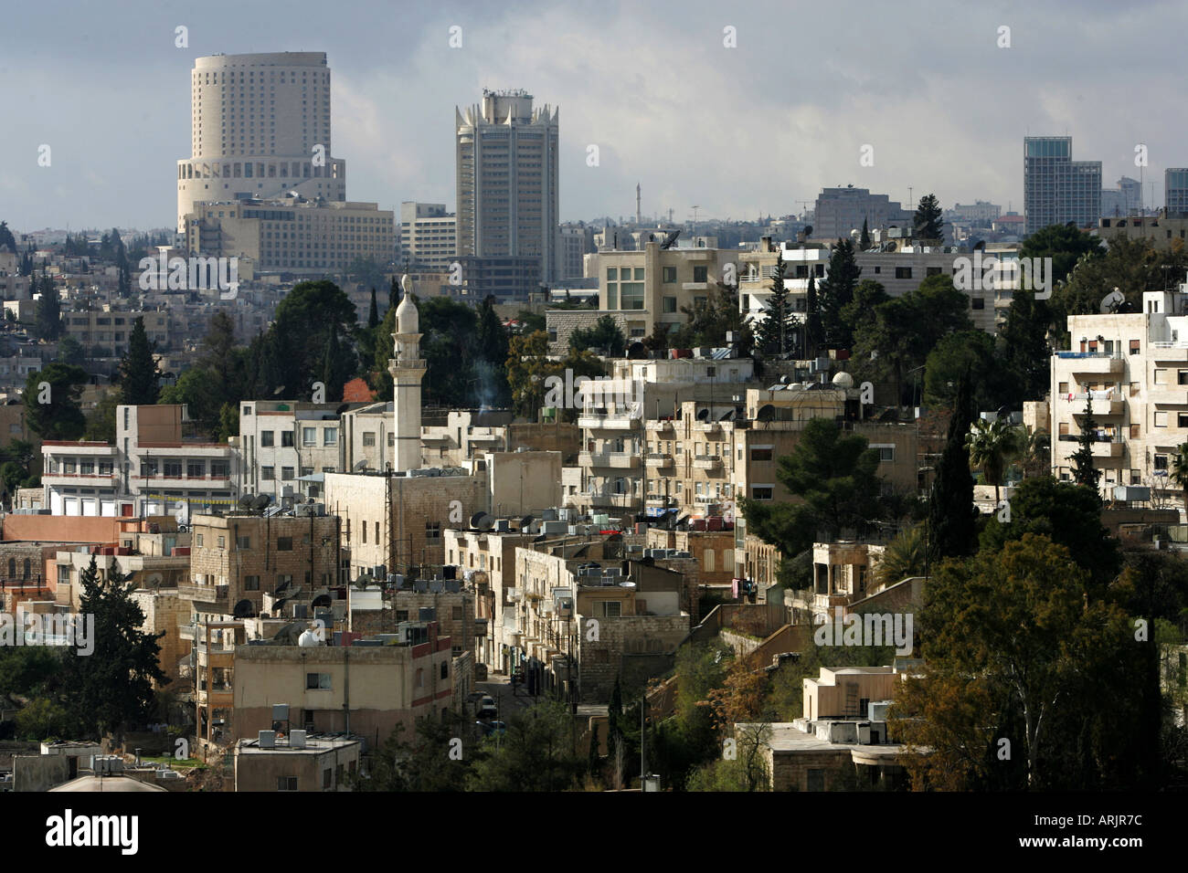 JOR, Jordan, Amman Houses in the Zahran and Jebel Amman district Stock