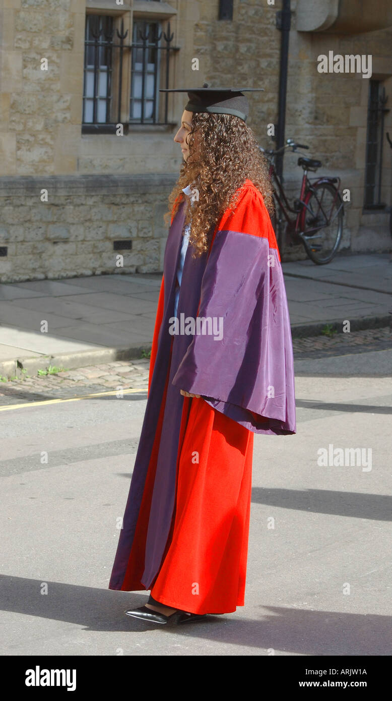 Oxford university graduate at graduation day ceremony Stock Photo Alamy
