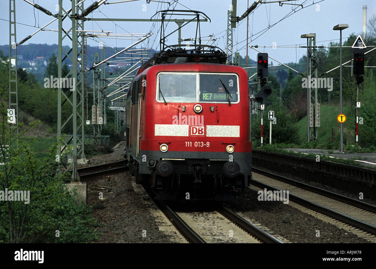 German railways RE7 (Regional Express) passenger service, Wuppertal ...