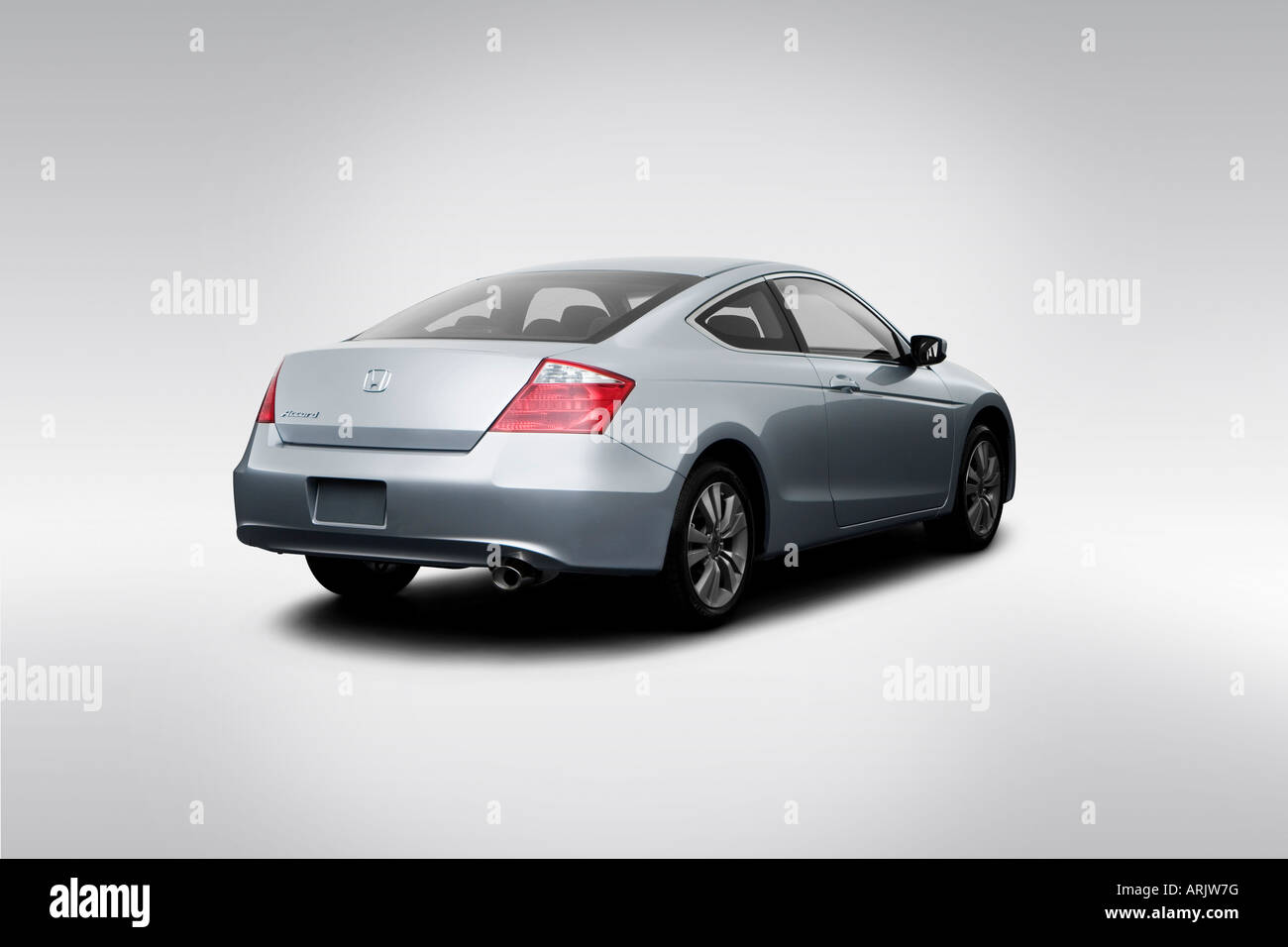 2008 Honda Accord LX-S in Silver - Rear angle view Stock Photo