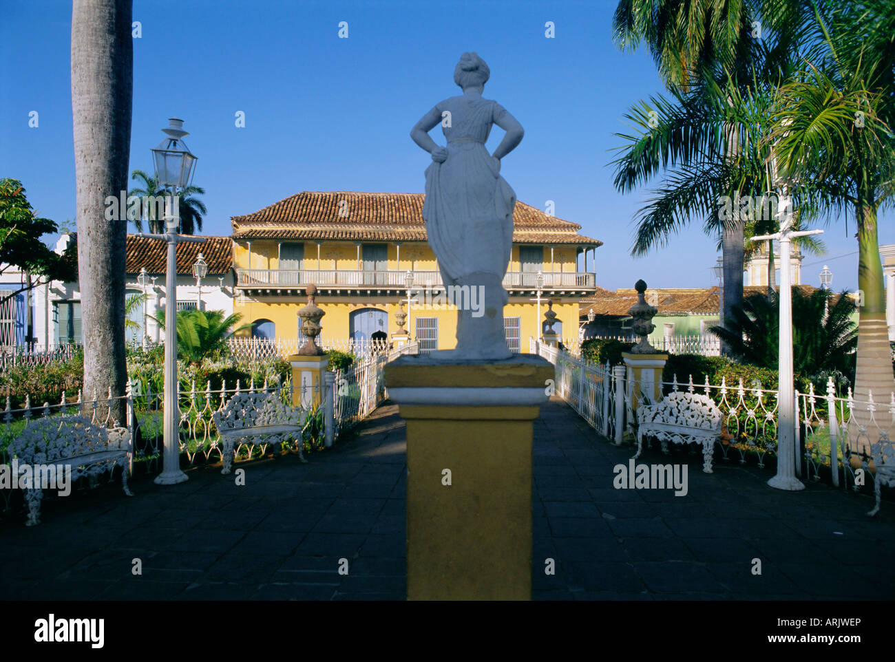 Grand-Place (Playa Mayor/Serrano), town of Trinidad, Sancti Spiritus Region, Cuba, West Indies, Central America Stock Photo