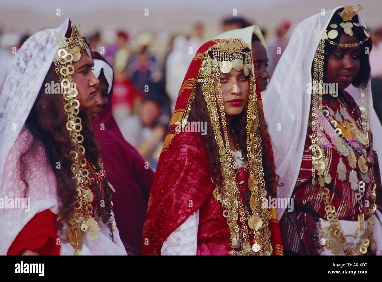 Traditional berber wedding, Tataouine Oasis, Tunisia, North Africa Stock Photo
