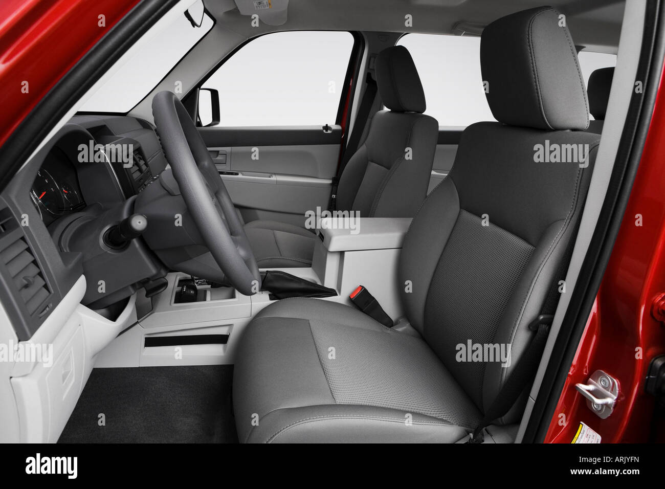 2008 Jeep Liberty Sport in Red - Front seats Stock Photo