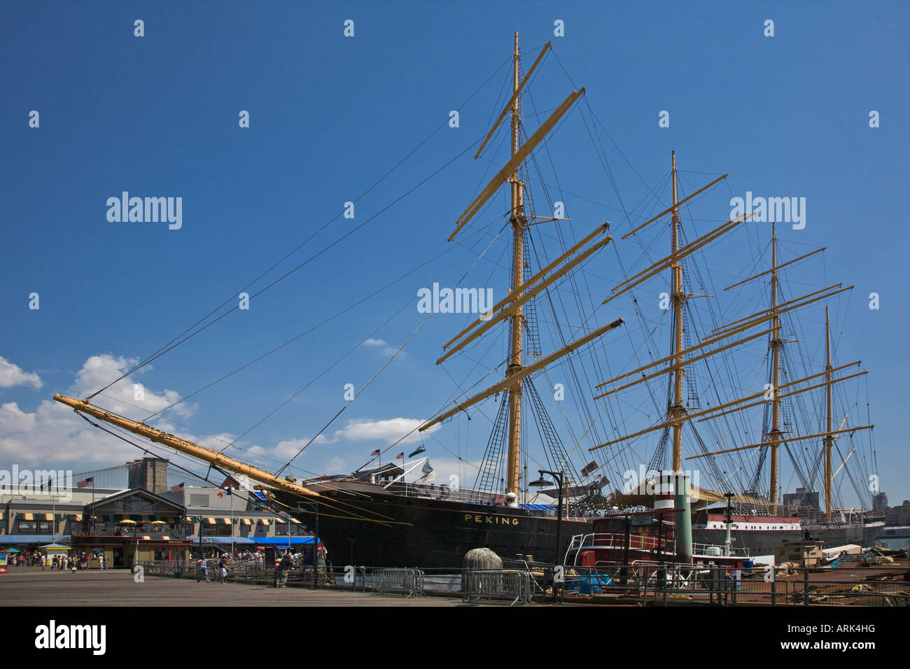 PEKING Sailing Ship SOUTH STREET SEAPORT NEW YORK CITY Stock Photo Alamy
